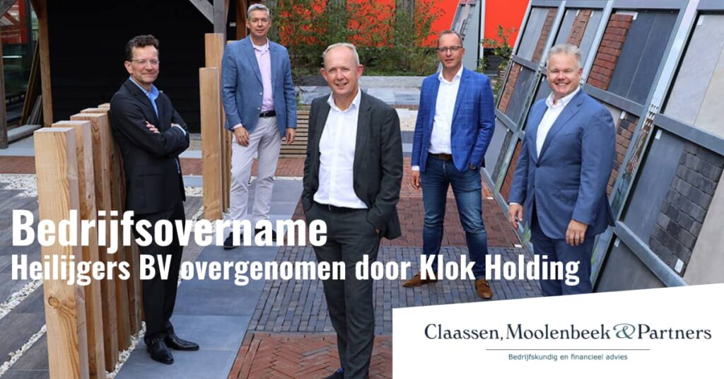 Bouw- en ontwikkelbedrijf Heilijgers BV overgenomen door Klok Holding